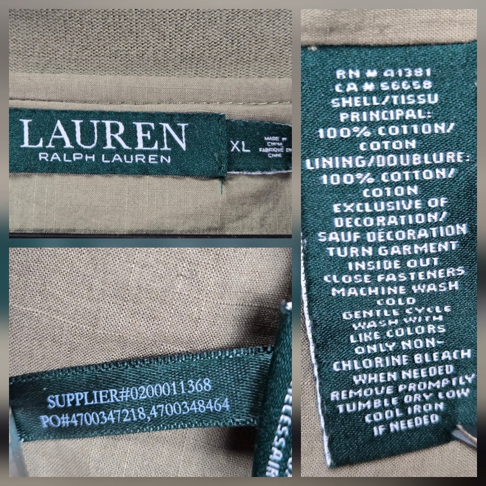 Lauren Ralph Lauren Hooded Utility Cinched Waist Full-Zip Cotton Knit Jacket - Picture 14 of 16